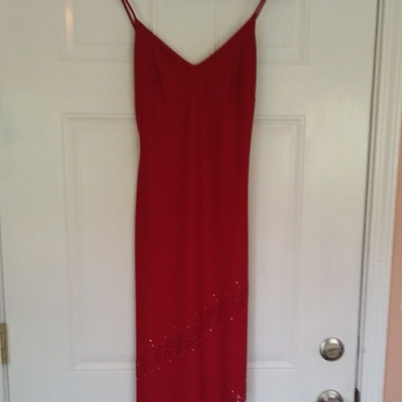 Rampage Fire Engine Red Sexy Asymmetrical Dress s5 - Picture 4 of 8